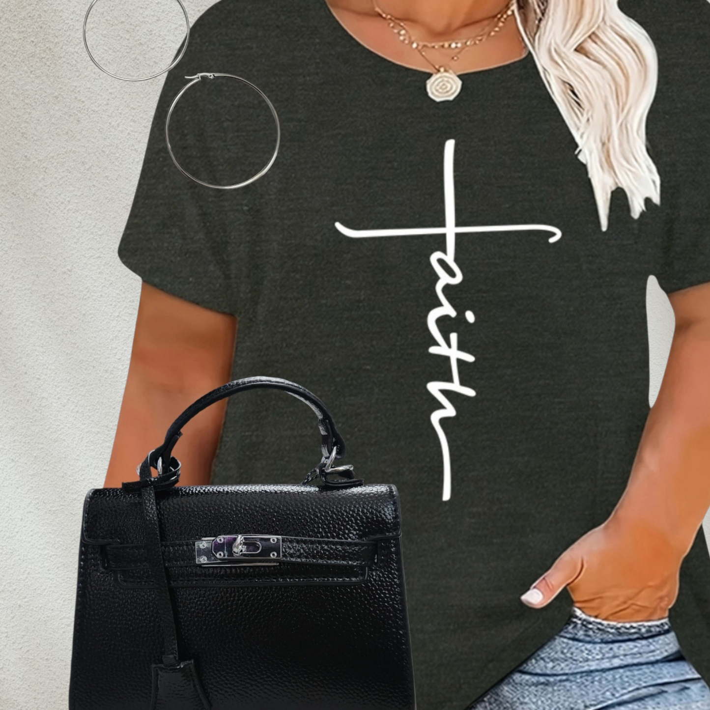 Bolso tote y cartera