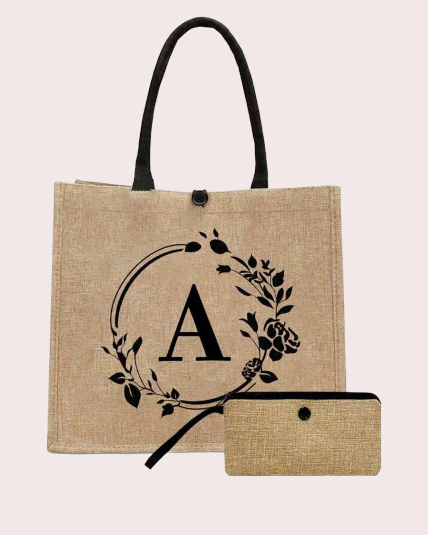 Initial Tote Bag Set