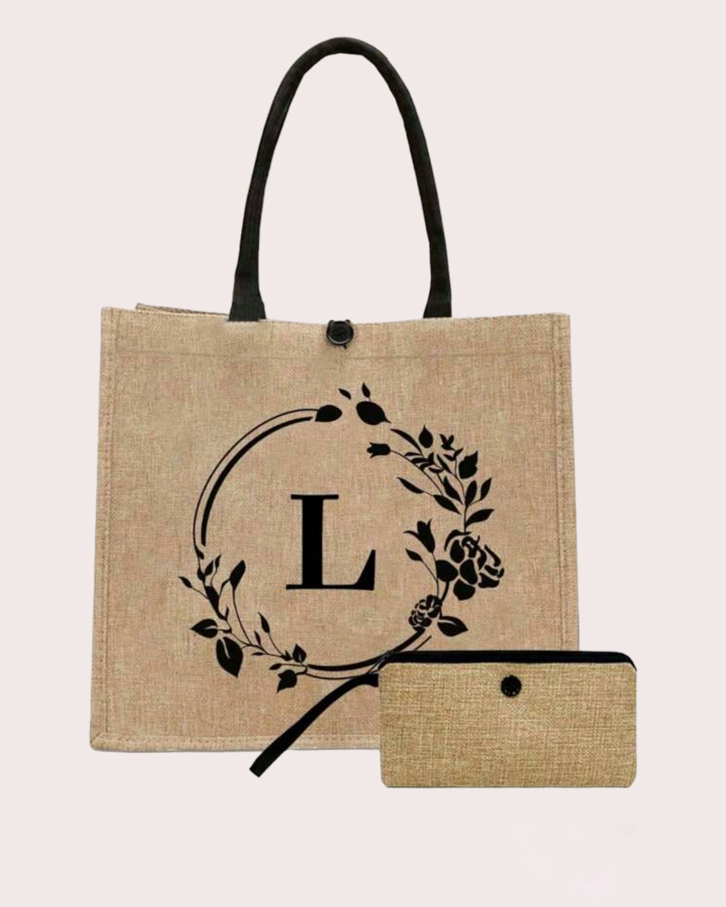 Initial Tote Bag Set