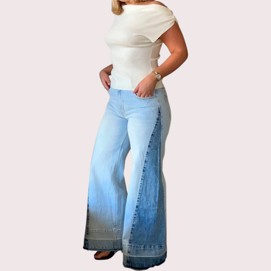 Vivi Two Toned Wide Leg Jean