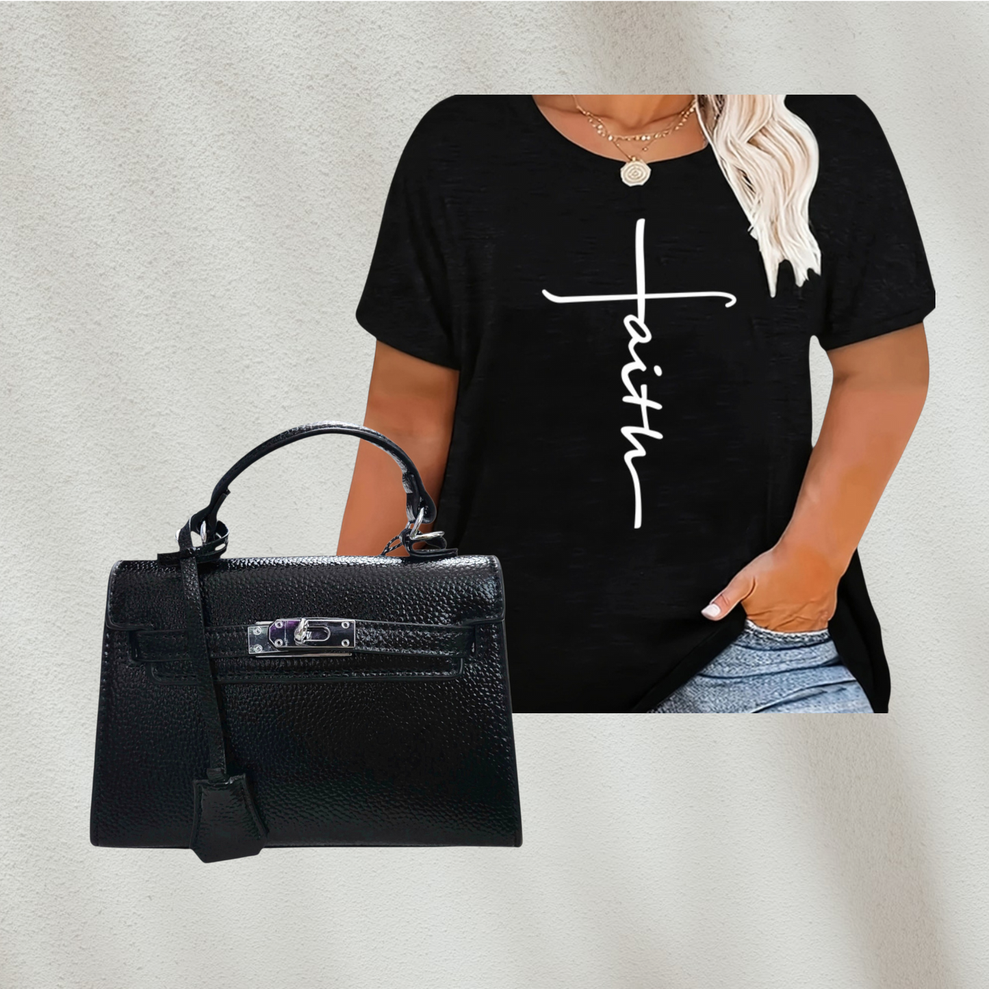 Bundle Shop The Look Básico Purple Curvy - 2 Piezas A (1 Top + 1 Cartera)
