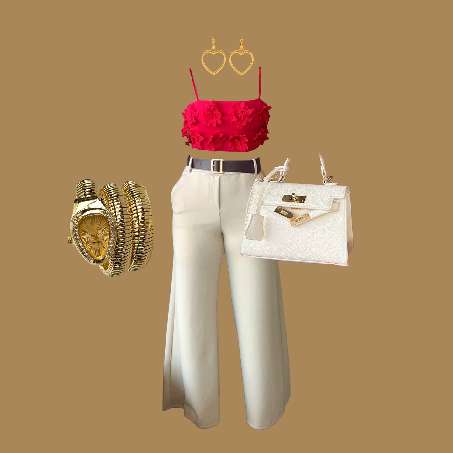 Vivi Belted Wide Leg Pants