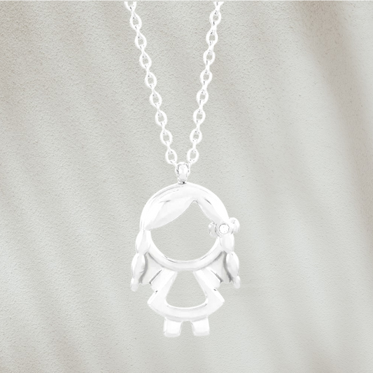 Silver Children Necklace