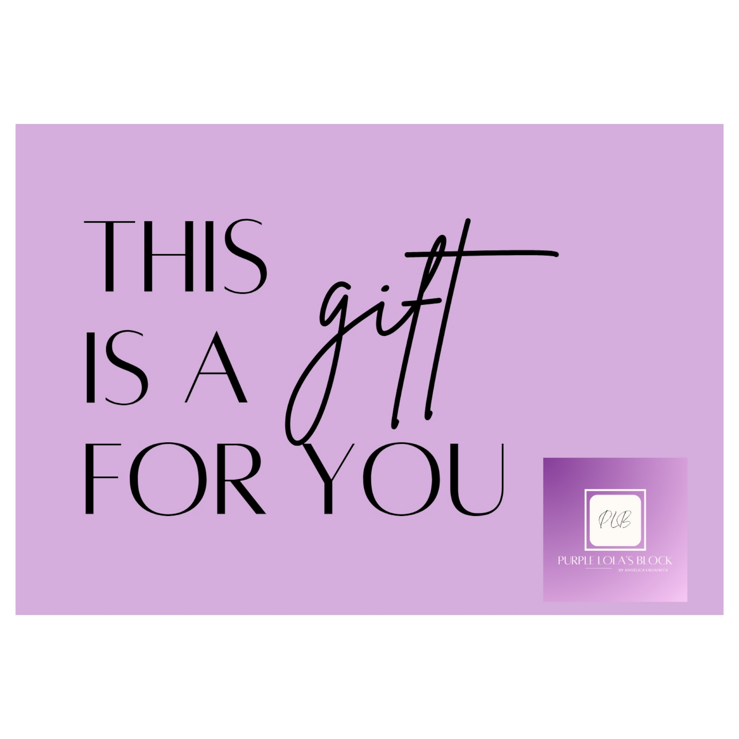 Purple Lola's Block Gift Card