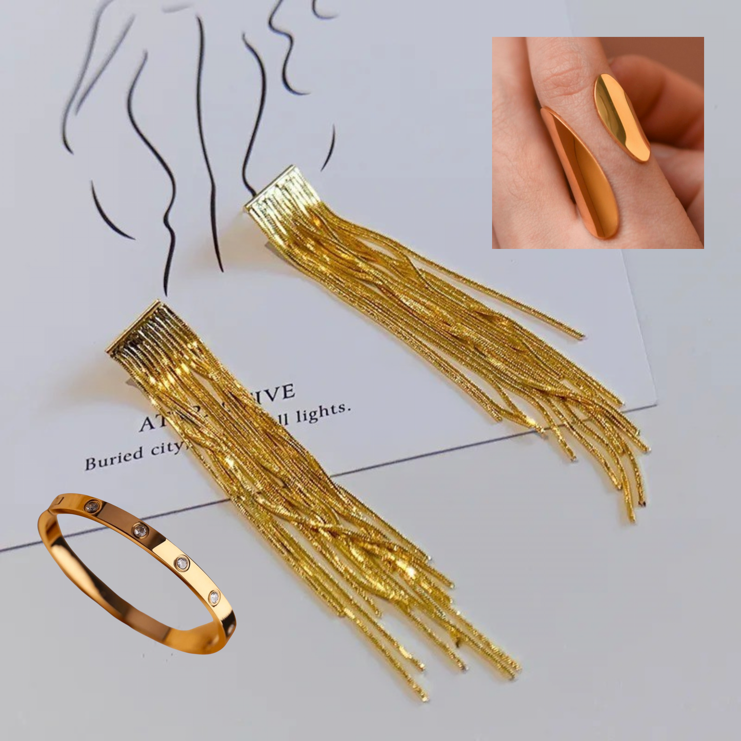 Dely 18K Gold Adjustable Ring