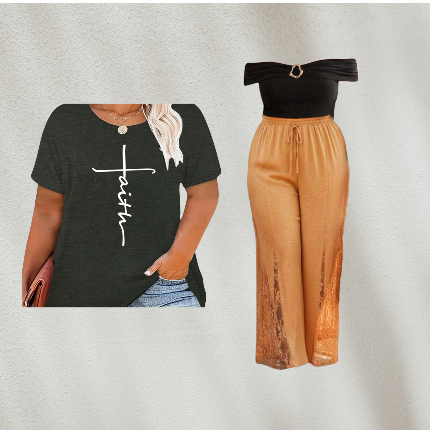 Bundle Shop The Look Medio Purple Curvy - 3 Piezas (1 Bottom + 2 Tops)