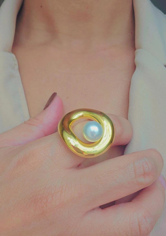Pearl Open Ring