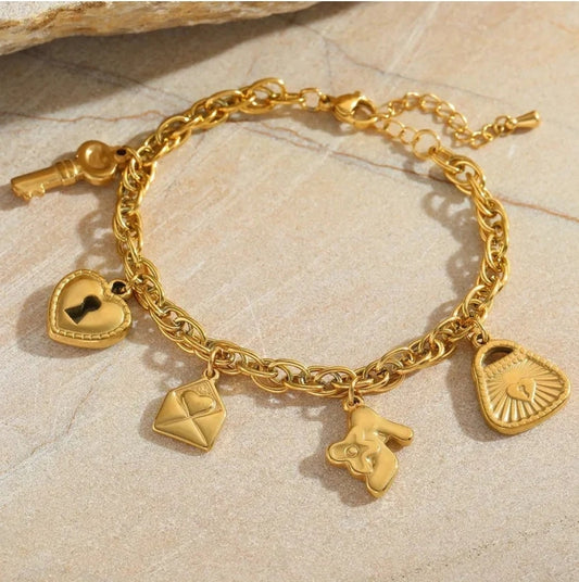 Charm Gold Bracelet