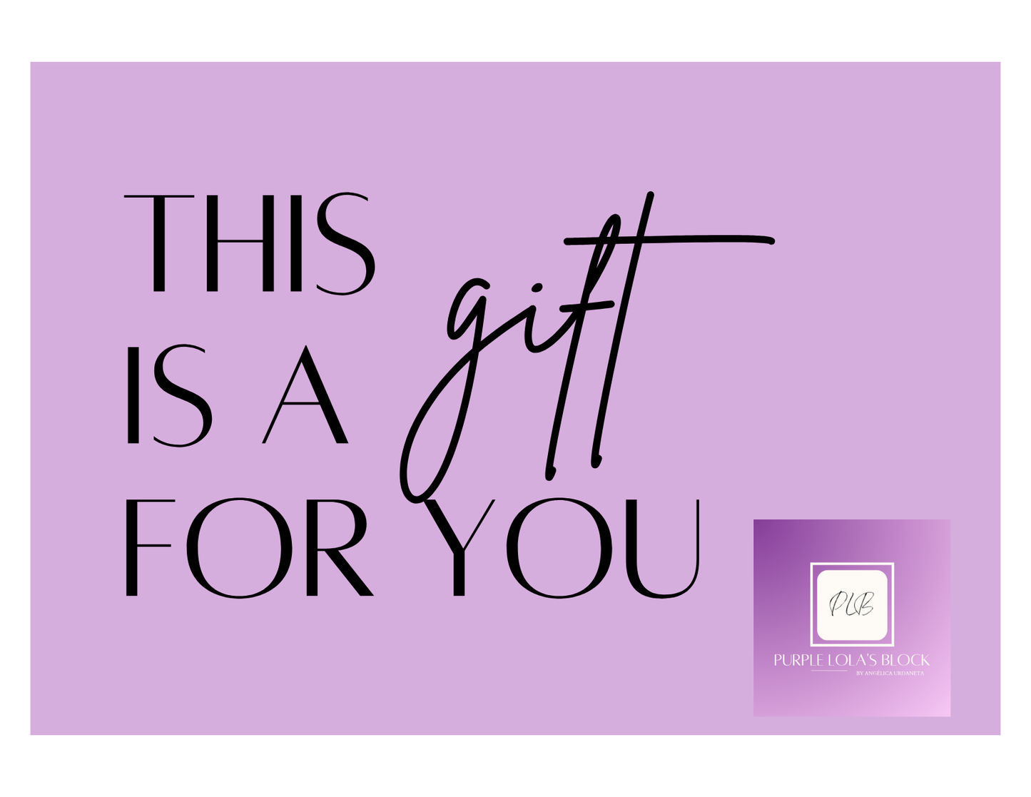 Purple Lola's Block Gift Card