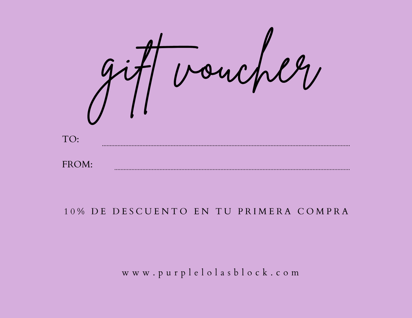 Purple Lola's Block Gift Card