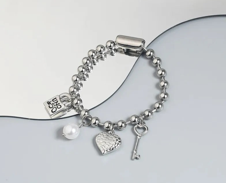 Key & Heart Bracelet