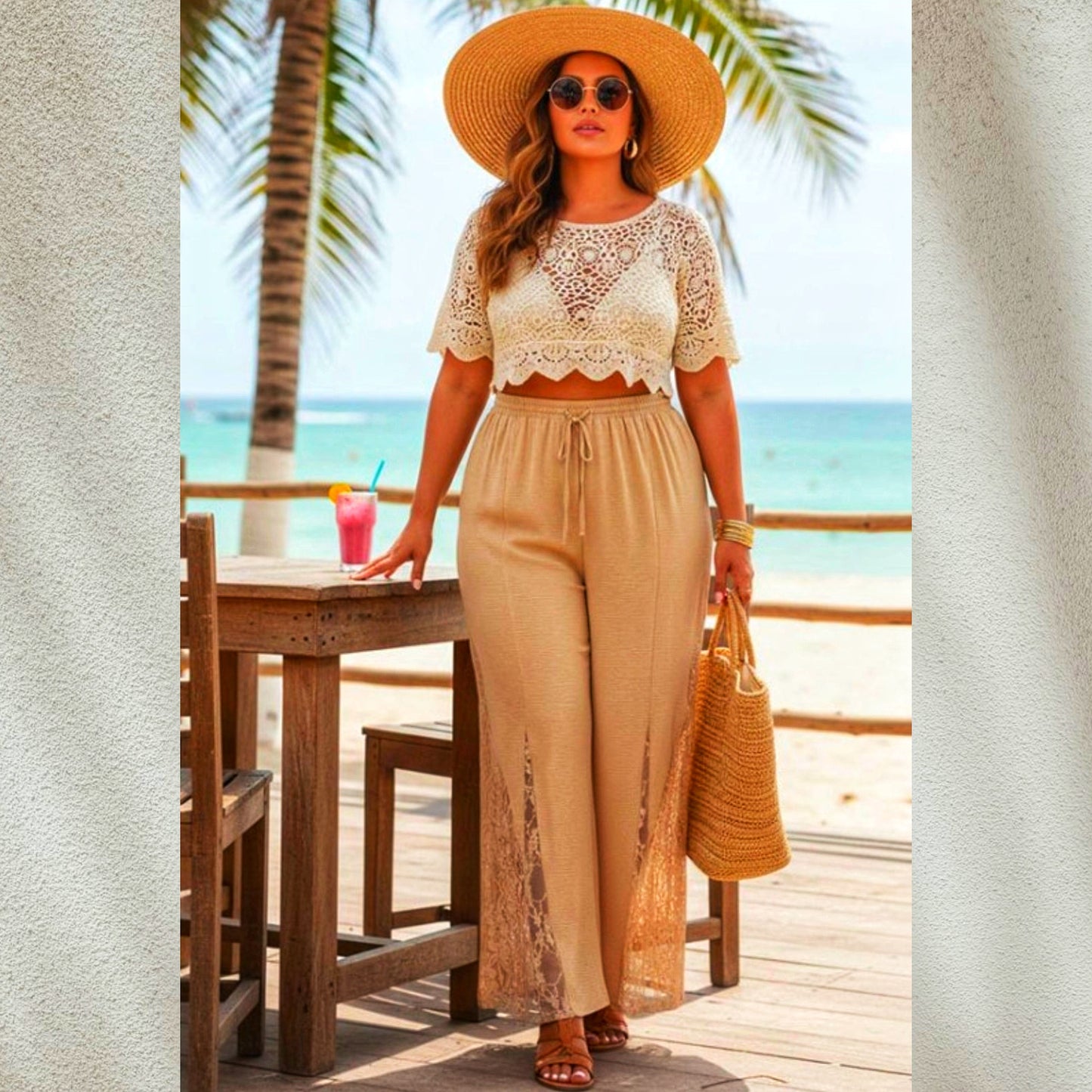 Amanda Lace Wide Leg Pants
