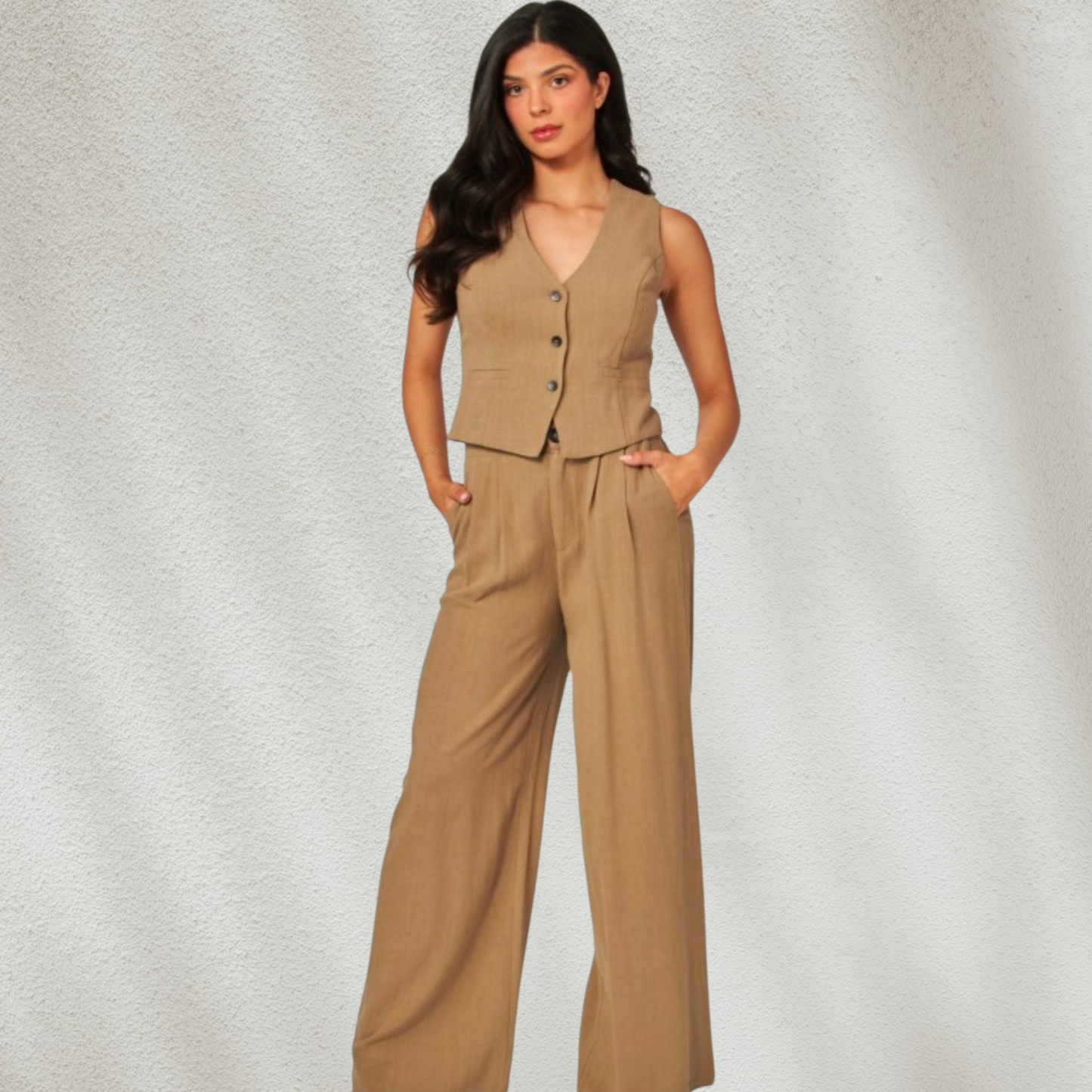 Kali Button-up V-neck Vest