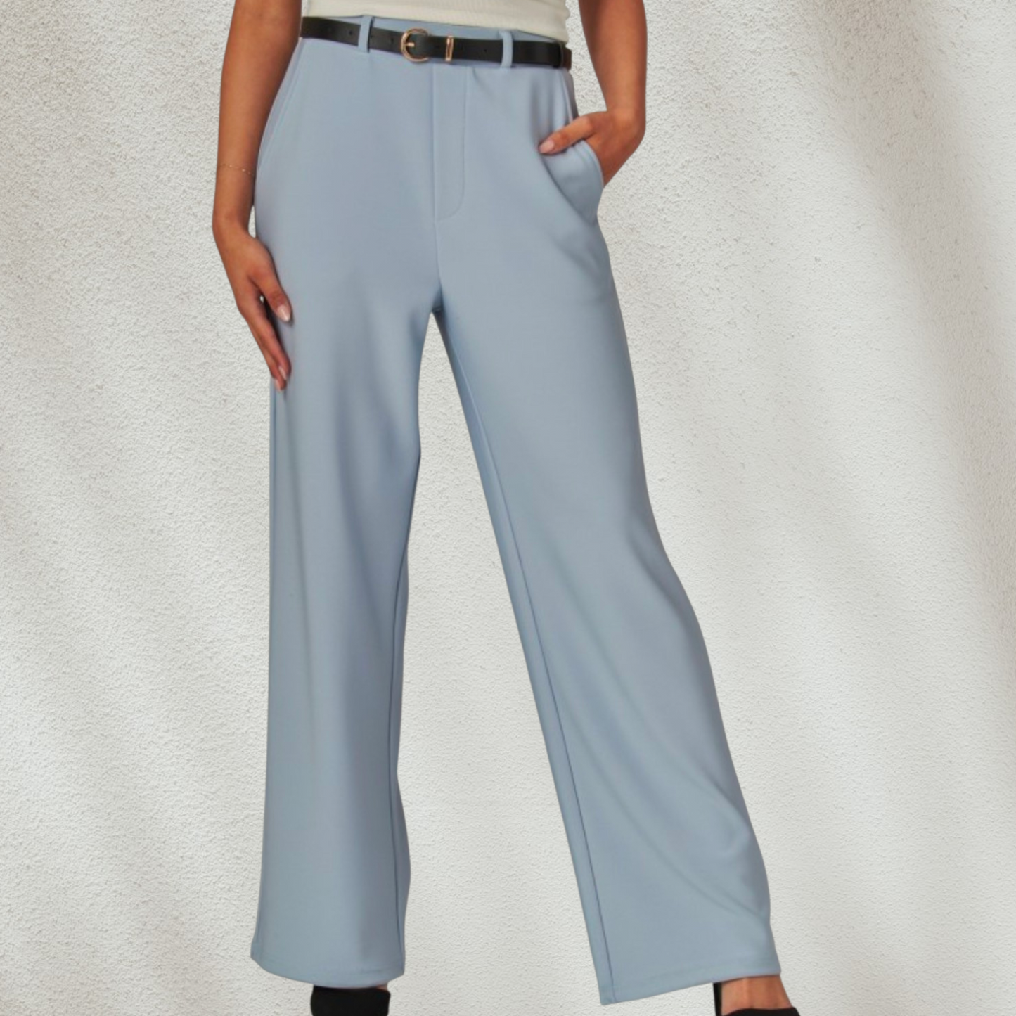 Camila High Rise Wide Leg Belted Pants