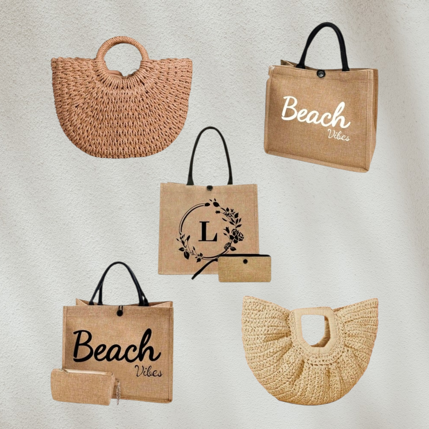 Initial Tote Bag Set