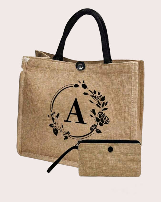 Initial Tote Bag Set