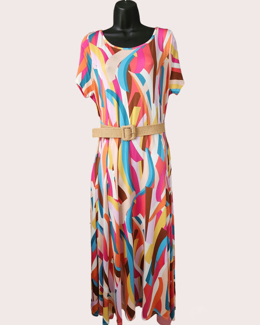 Color Block Maxi Dress