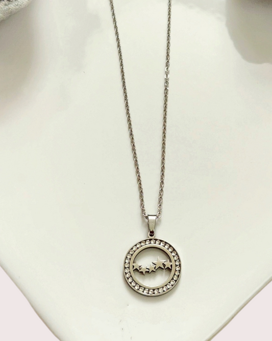 Zirconia Circle Necklace