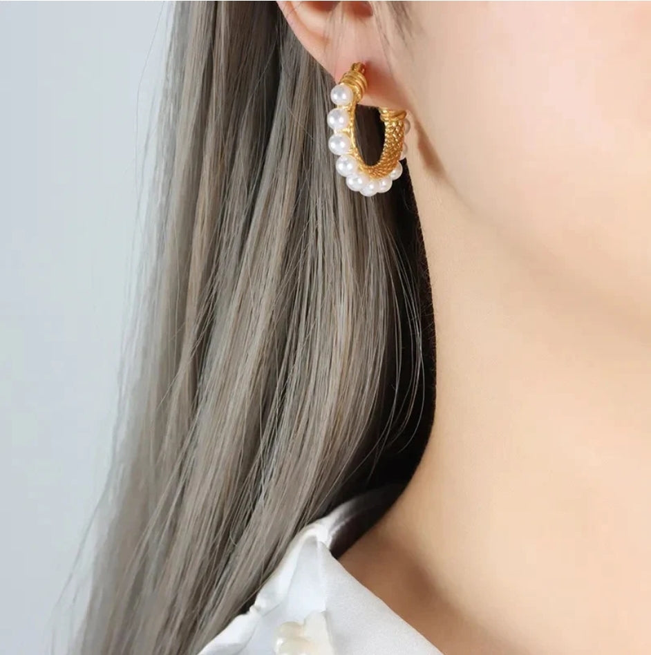 Pearl Hook Earrings