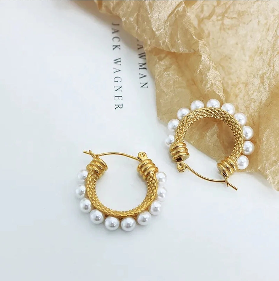 Pearl Hook Earrings