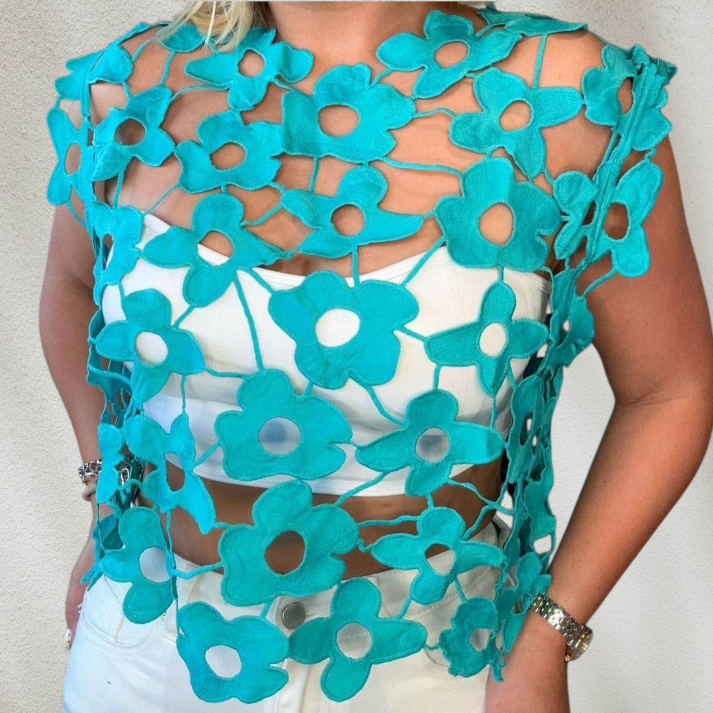 Liz Floral Lace Top