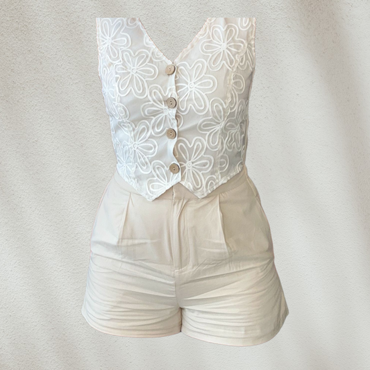 Camila Floral Vest Romper