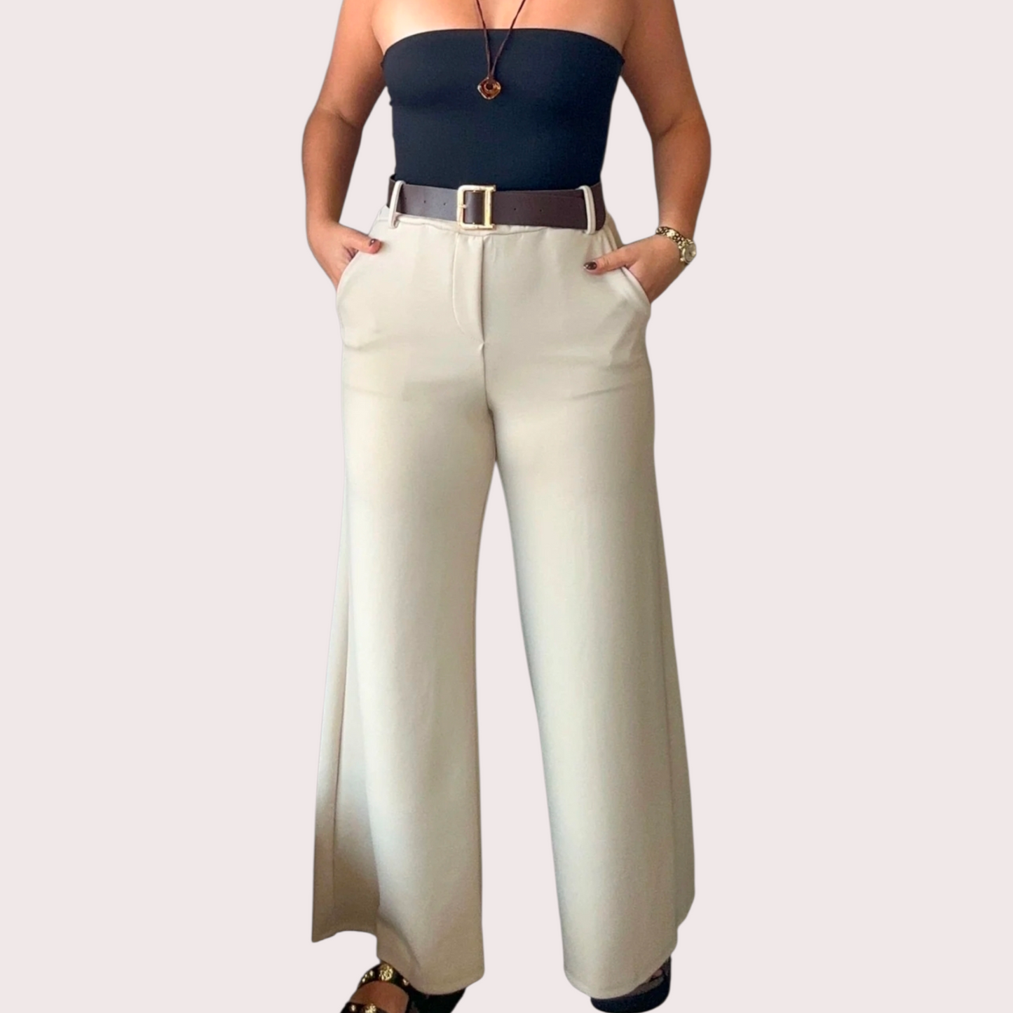 Vivi Belted Wide Leg Pants