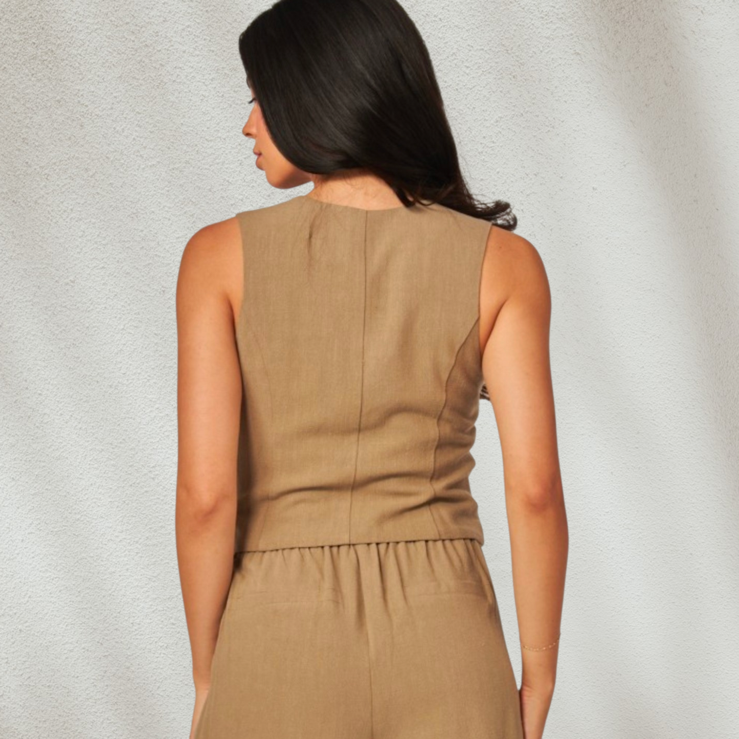 Kali Button-up V-neck Vest