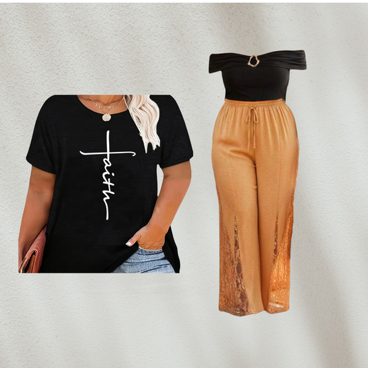 Bundle Shop The Look Medio Purple Curvy  - 3 Piezas (1 Bottom + 2 Tops)