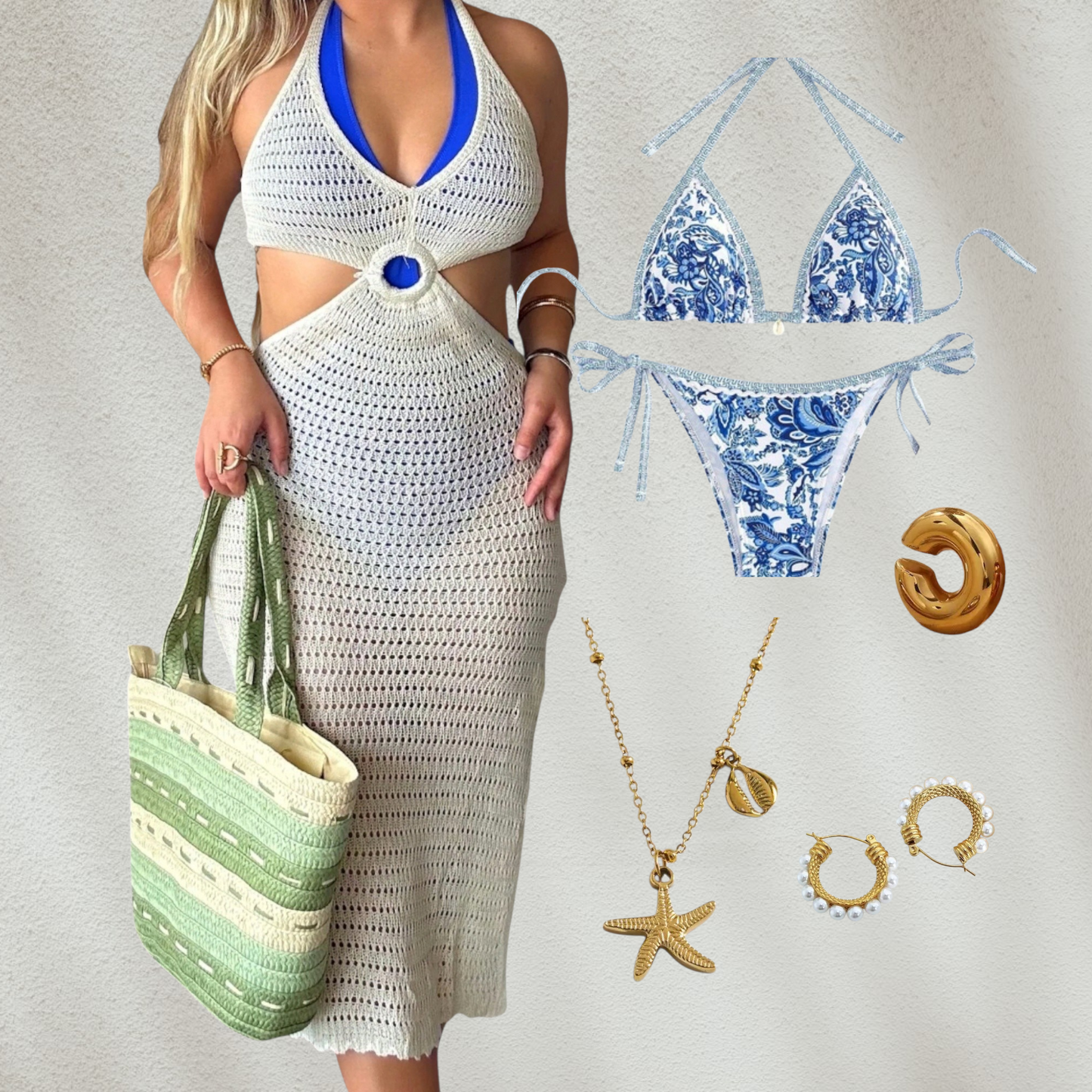Bolso tote con vibras playeras