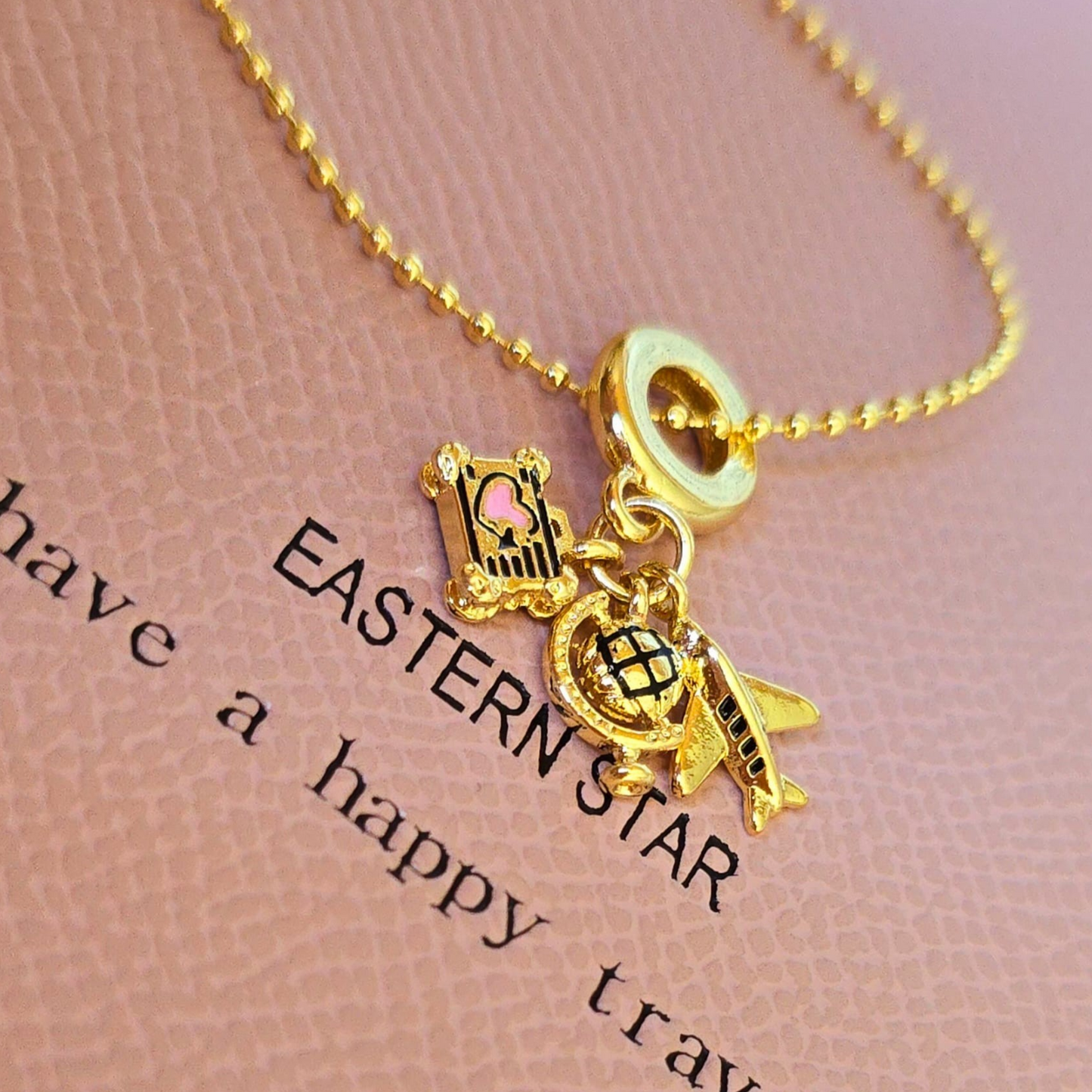 Pink Airplane Necklace