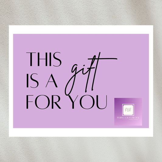 Tarjeta de regalo Purple Lola's Block