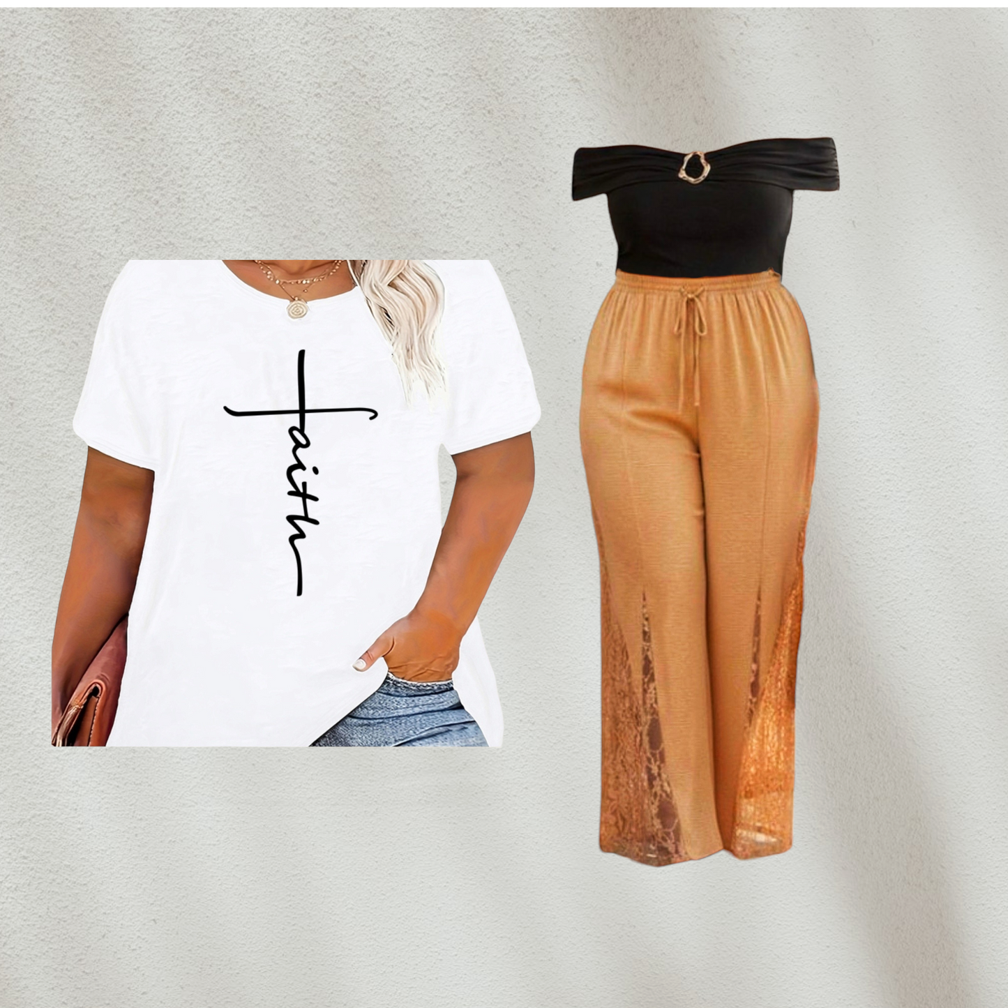 Bundle Shop The Look Medio Purple Curvy  - 3 Piezas (1 Bottom + 2 Tops)