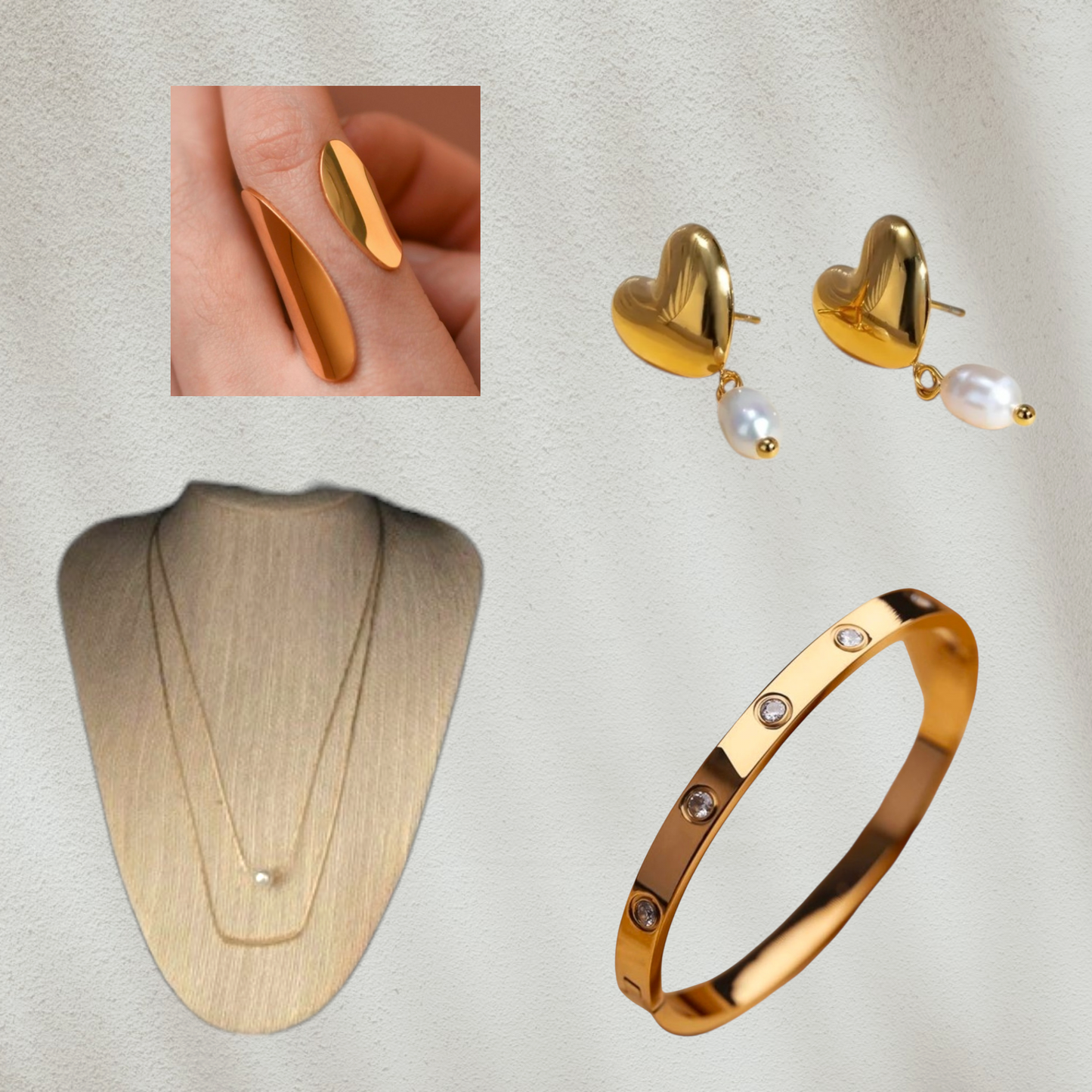 Heart & Pearl Earrings